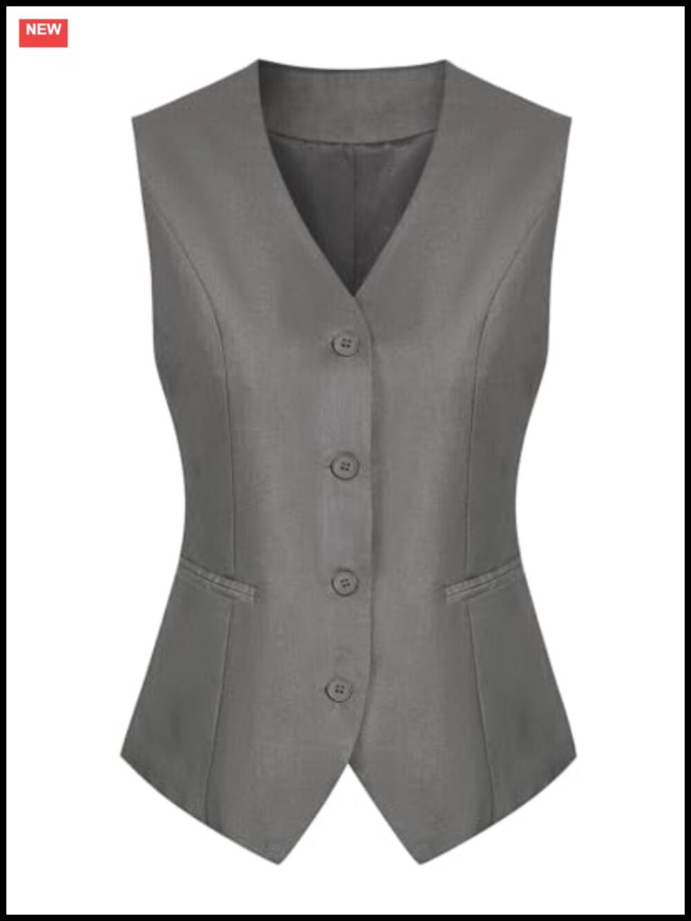 LADI TREND Women's Fully Lined Button Down Waistcoat Vest